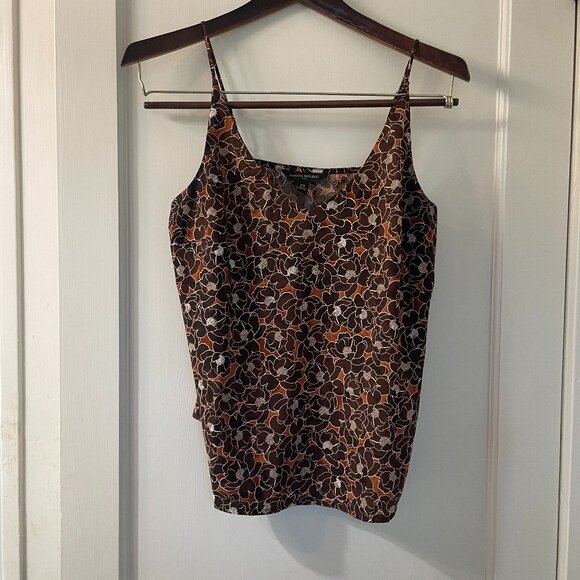 Banana Republic Tops - Banana Republic Silky Classic Camisole Size XS Brown and Rust Flowers